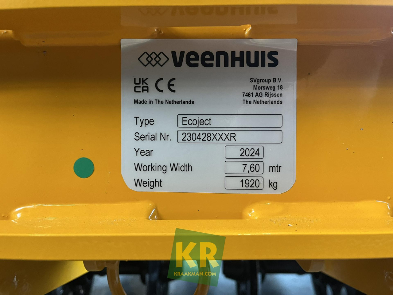 New Slurry injector Ecoject 7.60 Veenhuis: picture 6