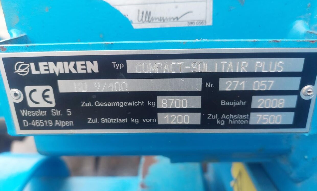 Seed drill Lemken Compact-Solitair Plus HD 9/400: picture 15