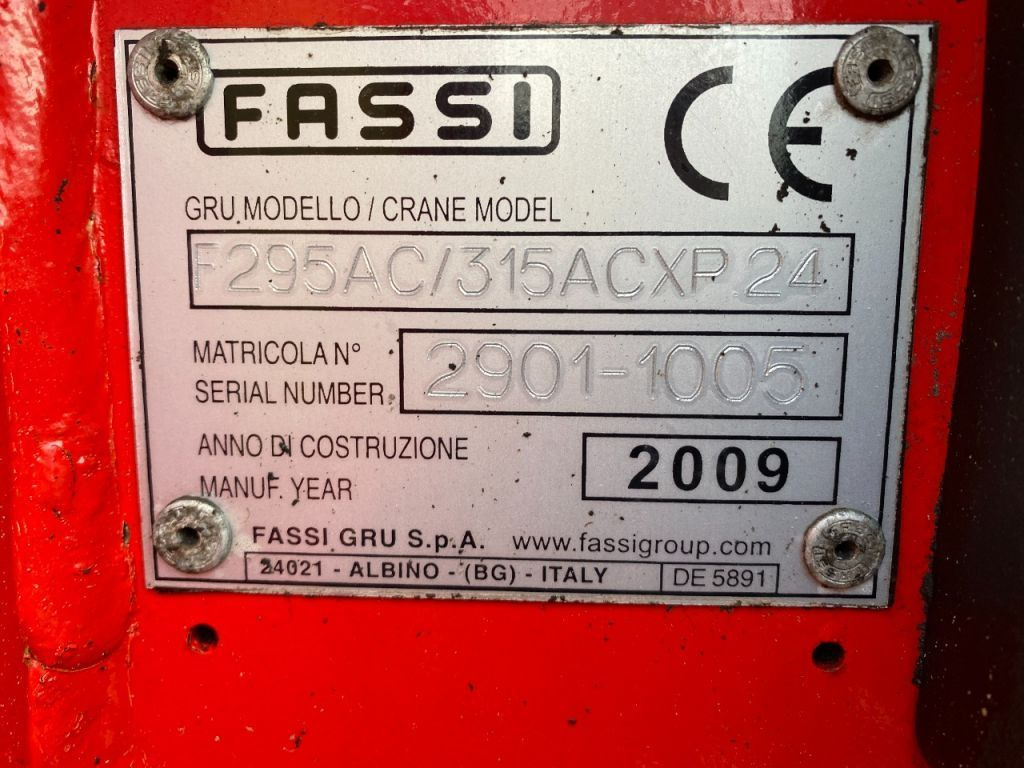 Loader crane for Truck Fassi F315 A.24 + REMOTE + 4X OUTRIGGER F315ACXP: picture 7