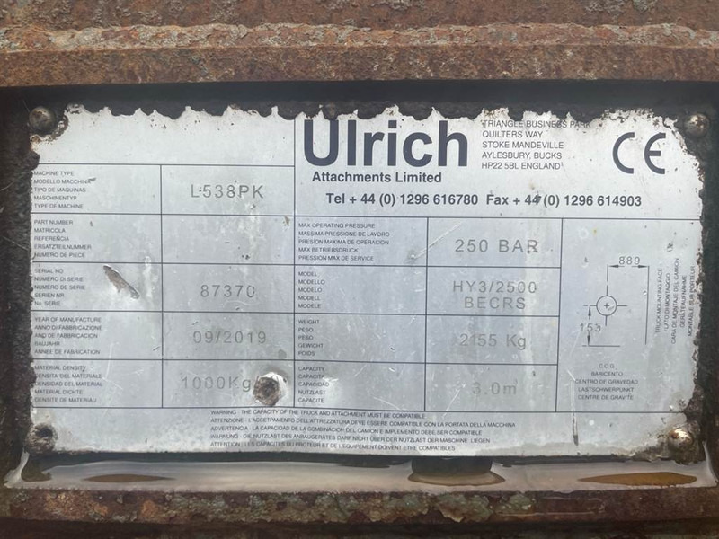 Bucket for Construction machinery Ulrich L538 PK: picture 4