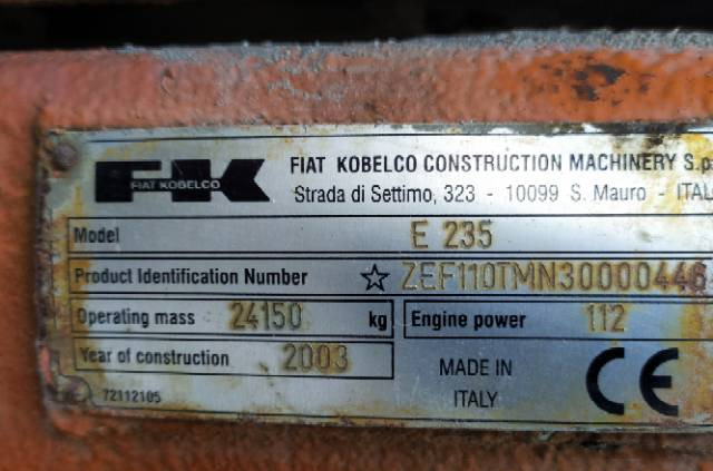 Crawler excavator Fiat-Kobelco E 235: picture 13