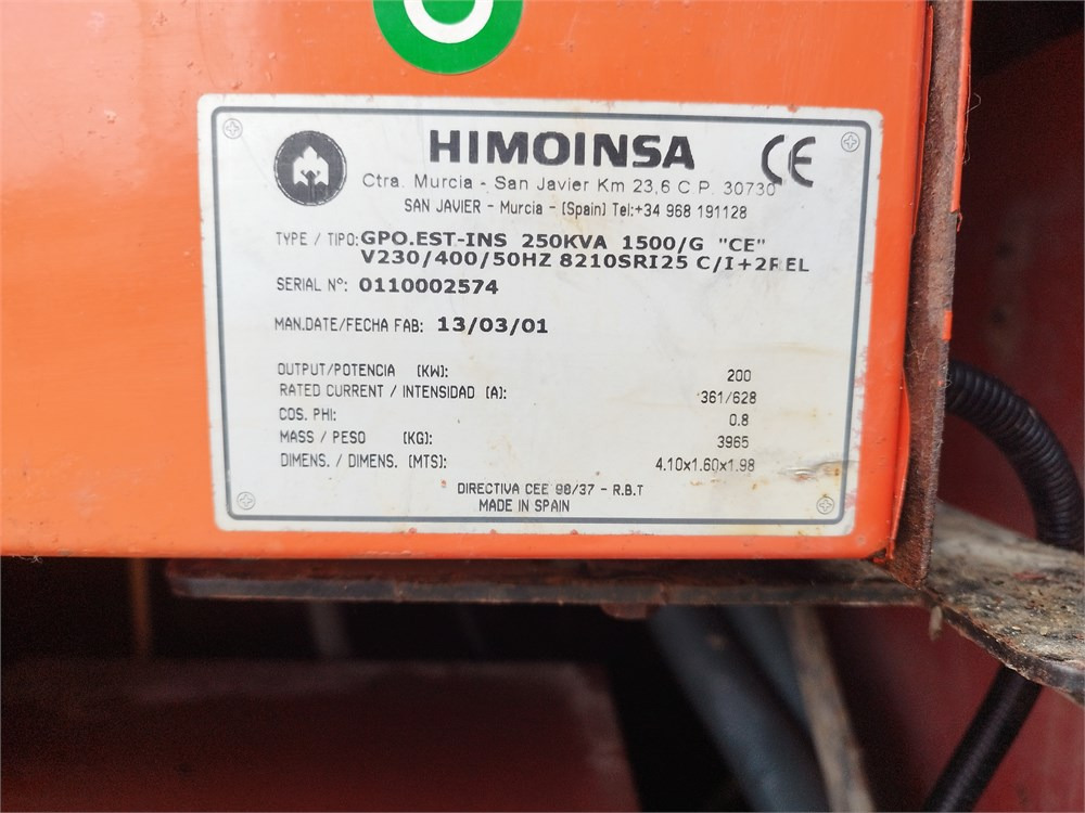 Generator set Himoinsa 250 kVA: picture 7