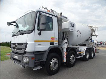 Concrete mixer truck Mercedes-Benz ACTROS 3241 / CEMENTMIXER + PUMP SERMAC 3Z24 - 24 M / EURO 5 / R: picture 2