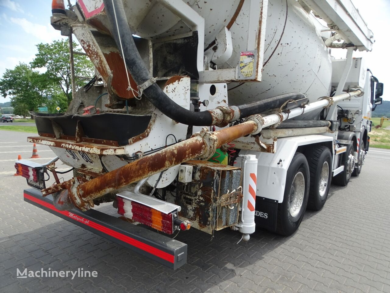 Concrete mixer truck Mercedes-Benz ACTROS 3241 / CEMENTMIXER + PUMP SERMAC 3Z24 - 24 M / EURO 5 / R: picture 21