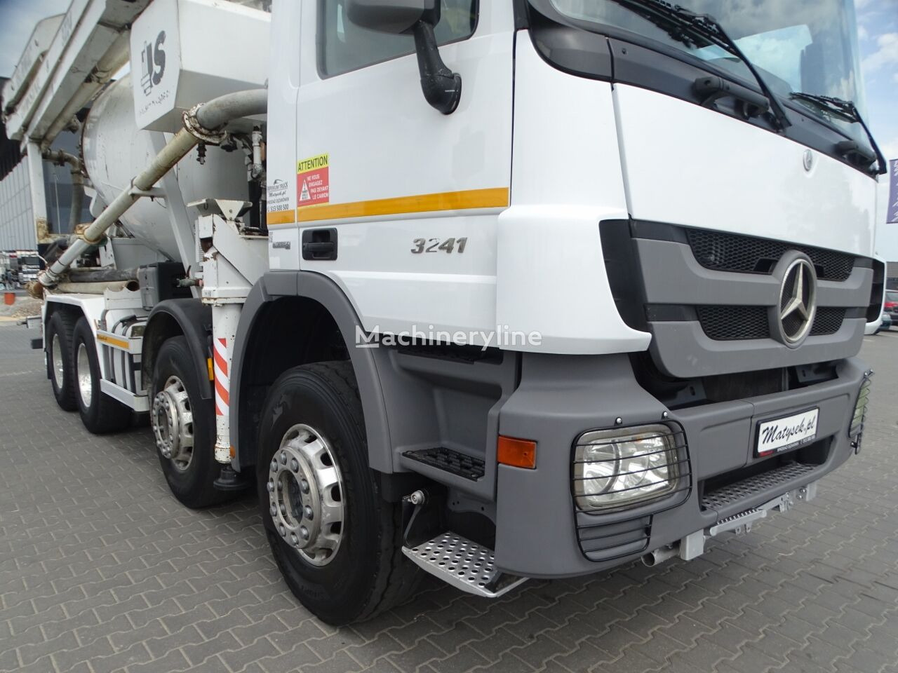 Concrete mixer truck Mercedes-Benz ACTROS 3241 / CEMENTMIXER + PUMP SERMAC 3Z24 - 24 M / EURO 5 / R: picture 9