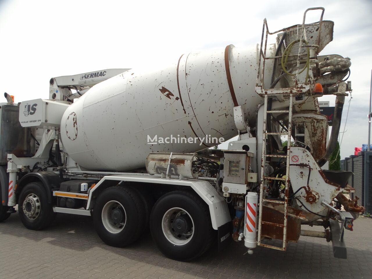 Concrete mixer truck Mercedes-Benz ACTROS 3241 / CEMENTMIXER + PUMP SERMAC 3Z24 - 24 M / EURO 5 / R: picture 19