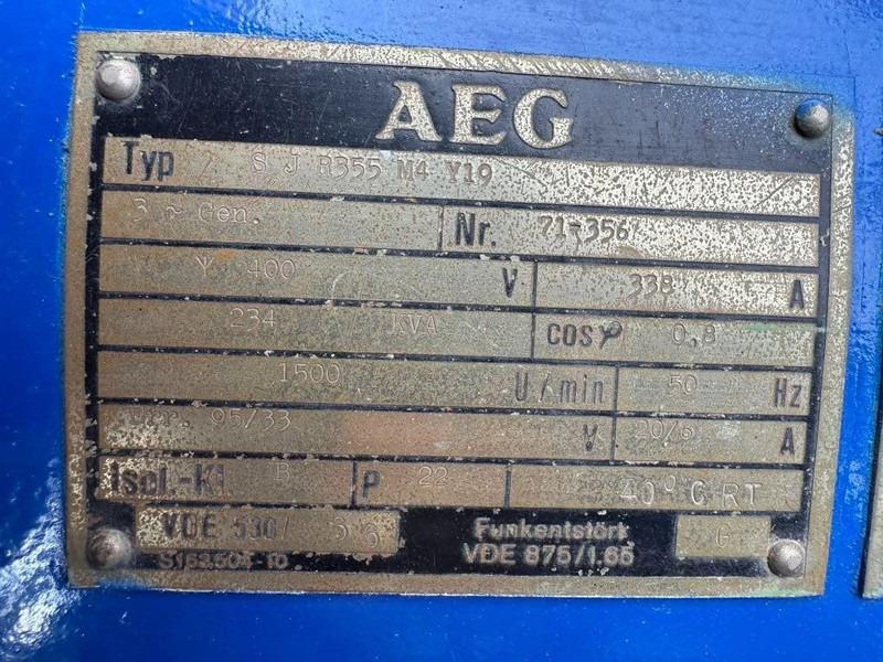Generator set Mercedes-Benz MB 646 AB AEG 250 kVA generatorset Ex Emergency Noodstroom Aggregaat: picture 10