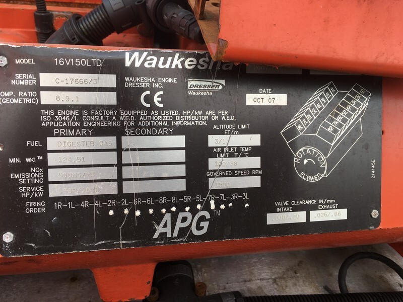 New Generator set Waukesha 16V150LTD GENERATOR 1650KVA USED: picture 6
