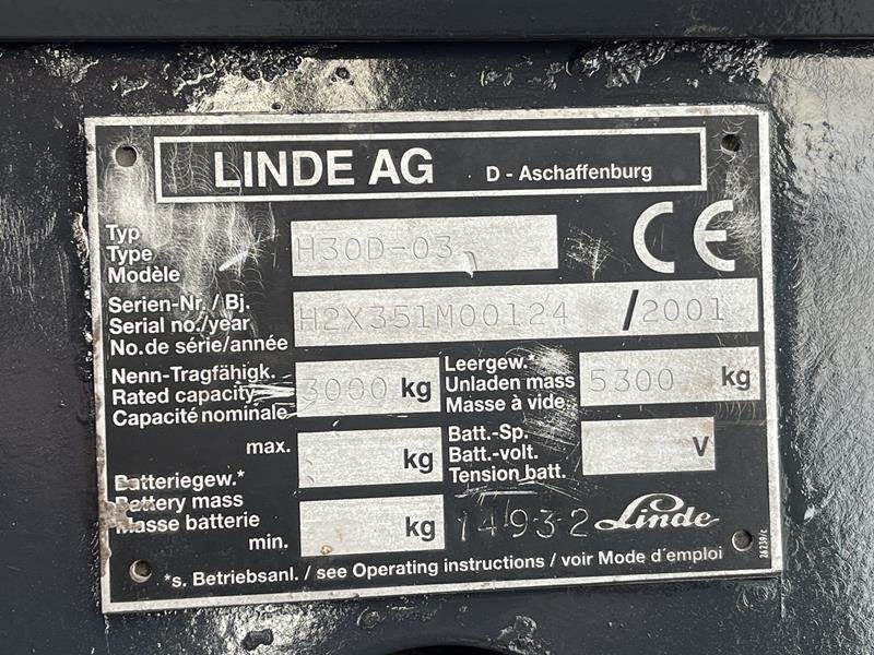 Diesel forklift Linde H 30 D: picture 4