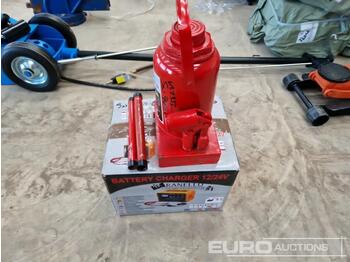  Unused 12/24 Volt Battery Charger & 50 Ton Bottle Jack (2 of) - workshop equipment