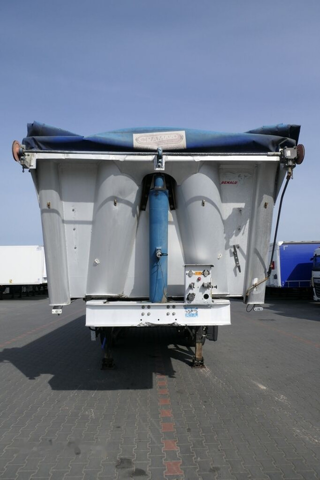 Tipper semi-trailer Benalu WYWROTKA 27 m3 / ALUMINIOWA / SAF / KLAPO-DRZWI / zderzak hydrau: picture 10