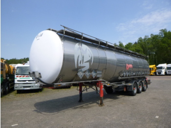 Tank semi-trailer for transportation of chemicals Burg Chemical tank inox L4BH 46 m3 / 4 comp: picture 1