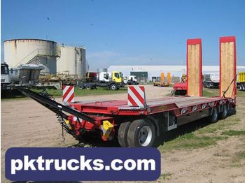 Humbaur 3-axle drawbar trailer - Dropside/ Flatbed semi-trailer