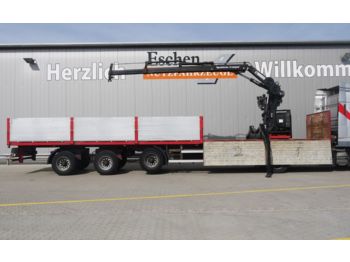 Schröder Hiab 165-3 Roll Kran, BPW, Luft/Lift  - Dropside/ Flatbed semi-trailer