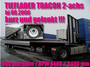  TRACON 2-achs / LENKACHSE / BPW / NL 28690 kg - Dropside/ Flatbed semi-trailer
