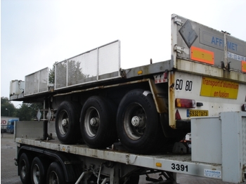 Dropside/ Flatbed semi-trailer Fruehauf 3-axle platform 8.5M: picture 1