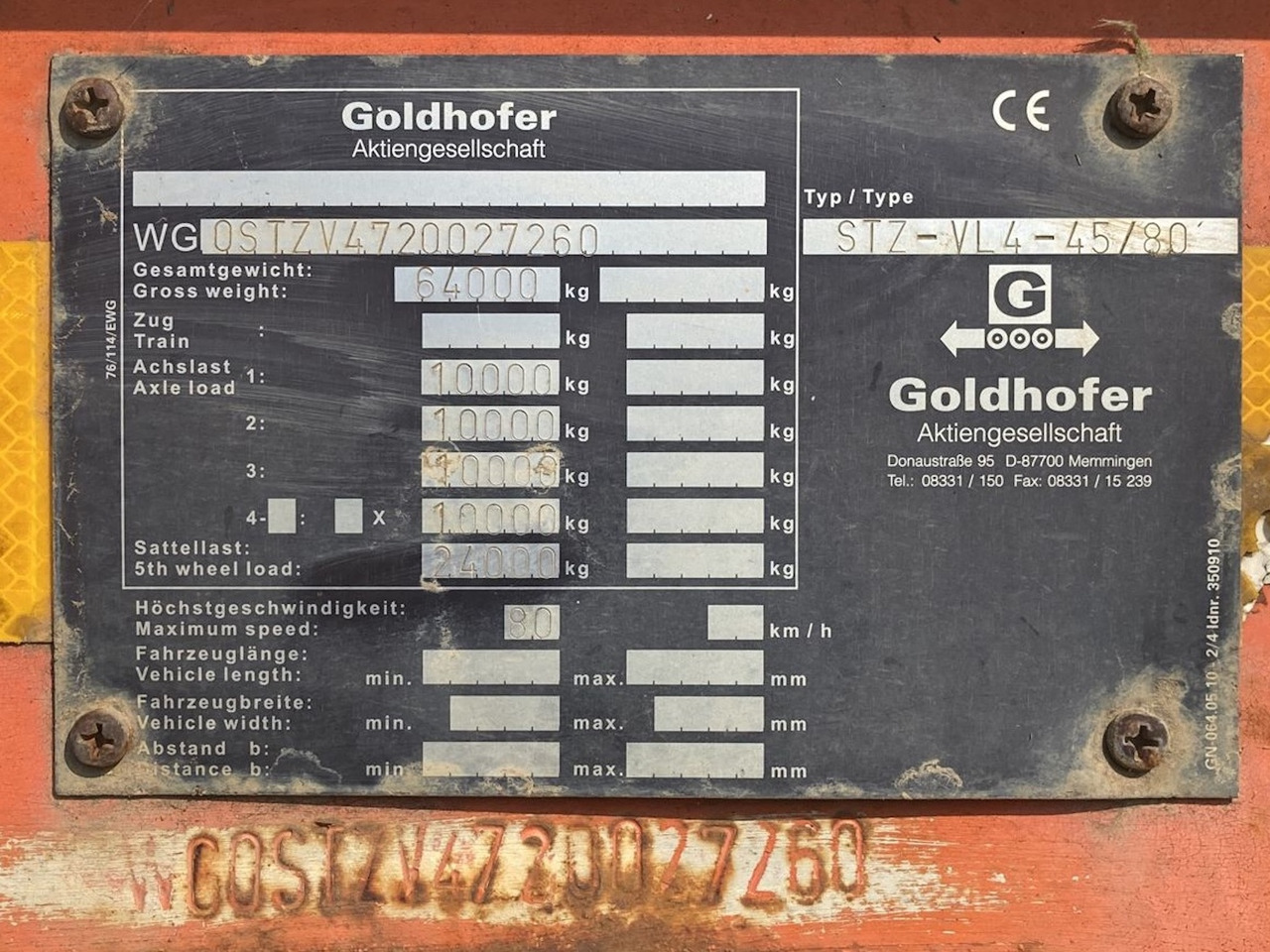 Low loader semi-trailer GOLDHOFER 45/80: picture 12