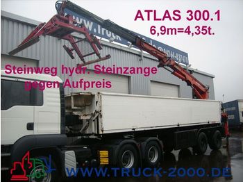 LANGENDORF Stein/Baustoff+Heck Kran ATLAS 300.1 Bj.1999 - Semi-trailer
