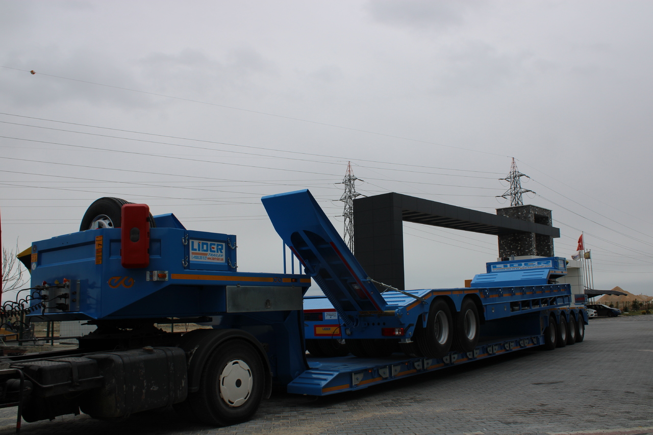 New Low loader semi-trailer for transportation of heavy machinery LIDER 2024 READY IN STOCK UNUSED FRONT LOADING: picture 21