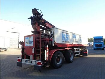 Dropside/ Flatbed semi-trailer Langendorf SSH 20/24 mit Kran: picture 1
