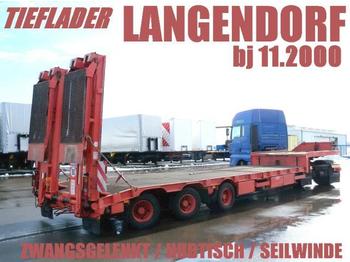 Langendorf TIEFLADER ZWANGSGELENKT HUBTISCH FÜR STAPLER - Low loader semi-trailer