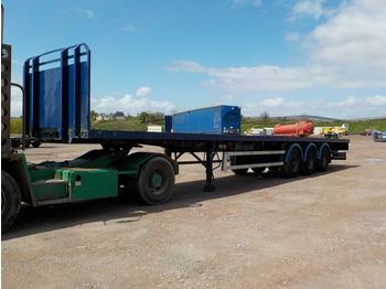 Dropside/ Flatbed semi-trailer Montracon 45' Tri Axle Curtainsider Trailer, BPW Axles, Goal Post Sockets,: picture 1
