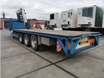 Dropside/ Flatbed semi-trailer Pacton 3142 D GESCHOOPEERD crane 14 ton: picture 3
