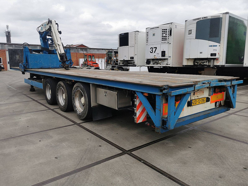 Dropside/ Flatbed semi-trailer Pacton 3142 D GESCHOOPEERD crane 14 ton: picture 4