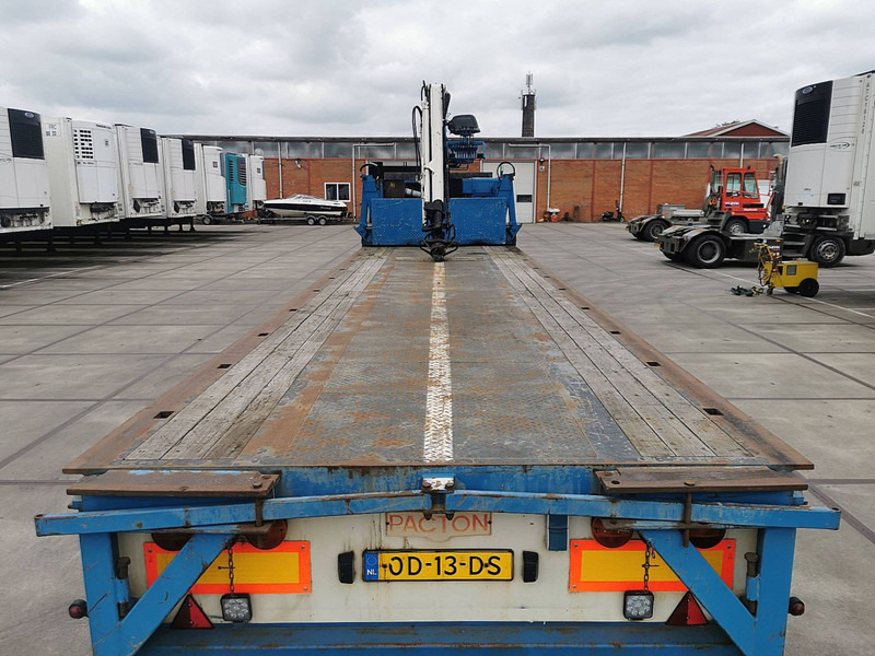 Dropside/ Flatbed semi-trailer Pacton 3142 D GESCHOOPEERD crane 14 ton: picture 6
