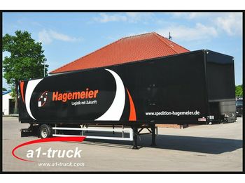 Closed box semi-trailer Weka - 1 achs Möbelkoffer, Lenkachse, Lichtband: picture 1