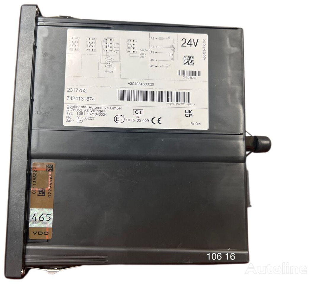 Tachograph for Truck DAF 2023   DAF XG 480 FT truck: picture 3
