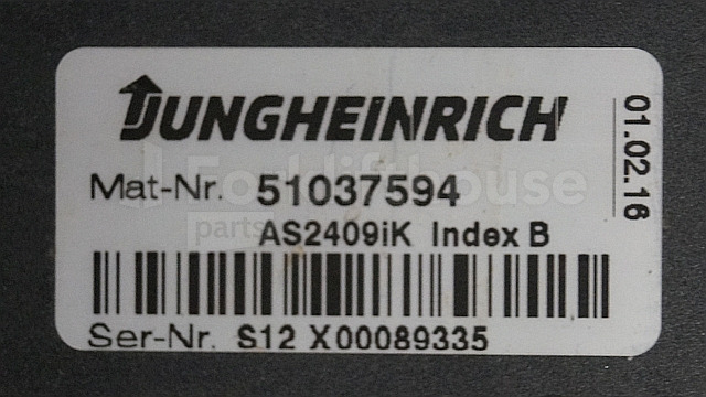 ECU for Material handling equipment Jungheinrich 51037564 Drive/Lift controller AS2409 iK Index B 51075490 Sw. 1,27 sn. S12X00089335 for EJE220 year 2016: picture 2