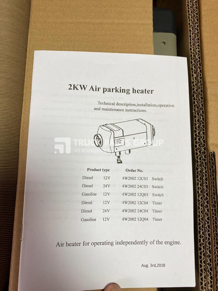 Heating/ Ventilation for Truck WEBASTO, EBERSPACHER air tonic cab heater, air parking heater, 2 kw, 5 kw air heater: picture 5