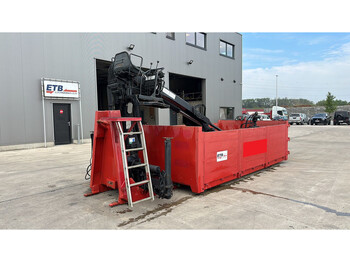 Onbekend CONTAINER WITH CRANE (HIAB CRANE 102 / KNIJPER/ GOOD WORKING CONDITION) - Roll-off container