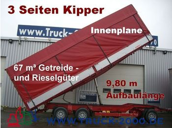 KEMPF 3-Seiten Getreidekipper 67m³   9.80m Aufbaulänge - Curtainsider trailer