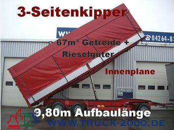 KEMPF 3-Seiten Getreidekipper 67m³   9.80m Aufbaulänge - Tipper trailer