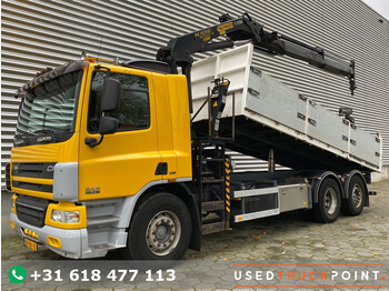 Crane truck DAF CF 75.310 / Palfinger PK15002 / Kipper / Manual / Euro 5 / TUV: 4-2023 / NL Truck