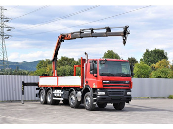 Crane truck DAF CF 85.410 Pritsche 6,80m + KRAN / FUNK/8x4: picture 2