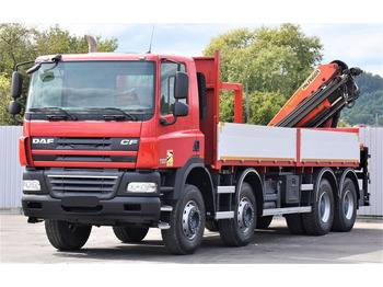 Crane truck DAF CF 85.410 Pritsche 6,80m + KRAN / FUNK/8x4: picture 3