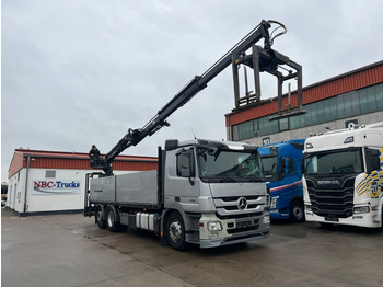 Mercedes-Benz ACTROS 2544 * LIFT / LENKACHSE * TEREX KRAN *  - Dropside/ Flatbed truck