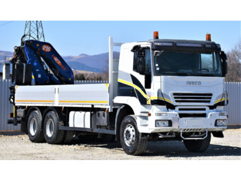 Dropside/ Flatbed truck, Crane truck IVECO TRAKKER 410: picture 4