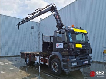 Dropside/ Flatbed truck, Crane truck Iveco Stralis 270 hiab 144 F Remote: picture 1