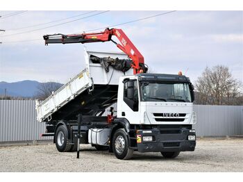 Tipper, Crane truck Iveco Stralis 330 KIPPER 4,70m + BORDMATIC*HMF 1250 K2: picture 1