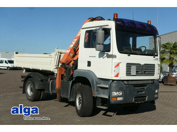 Tipper, Crane truck MAN 18.430 TGA BB 4x2, gr. Atlas 170.2 Kran, Meiller: picture 1