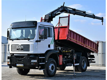 Tipper, Crane truck MAN TGA 18.310 Kipper 4,60m + HIAB 102XS-3B + FUNK !: picture 1