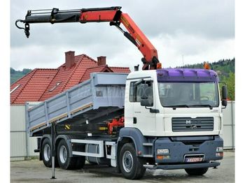 Tipper, Crane truck MAN TGA 26.350 Darus: picture 1