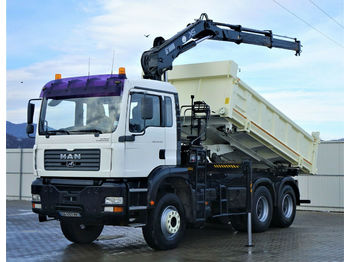 Tipper, Crane truck MAN TGA 33.350 Kipper 4,70 m + Kran  6x4 Top Zustand: picture 1