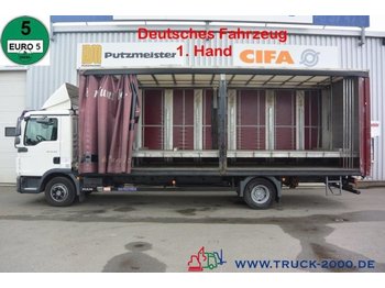 Curtainsider truck MAN TGL 12.180 Schiebeplane L.+R. Zwischenboden 1.Hd: picture 1