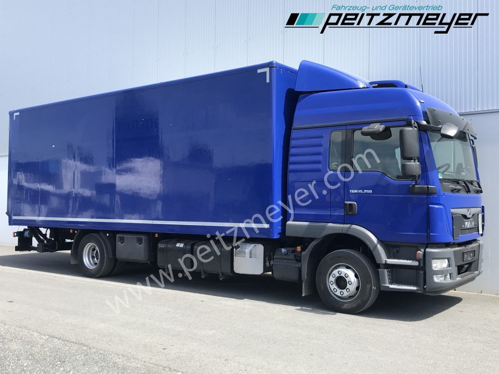 Box truck MAN TGM 15.250 BL, Klima+Standklima, LBW, AHK Schaltgetriebe, Scheckheft: picture 2