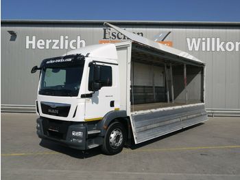 Beverage truck MAN TGM 18.290 4x2 LL, Böse Schwenkwandkoffer, EUR6: picture 1